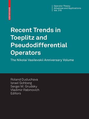 cover image of Recent Trends in Toeplitz and Pseudodifferential Operators
